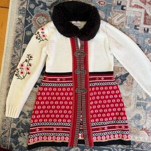 Hanna Andersson Traditional Red and Black Knit Sweater